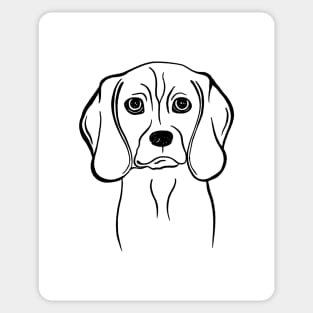 Beagle (Black and White) Sticker